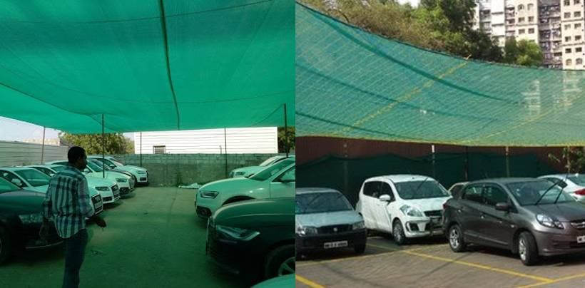 Car Parking Nets & Shades installation by KGR Enterprises for homes, balconies and commercial properties